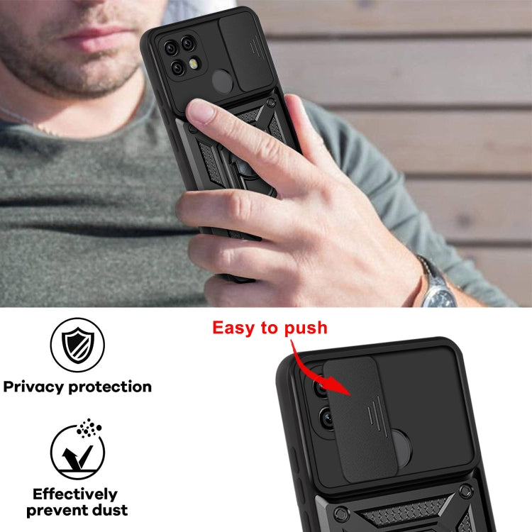 For OPPO Realme C21/C20/C11 2021 Sliding Camera Cover Design TPU+PC Phone Protective Case(Blue) - Realme Cases by PMC TechLife | Online Shopping South Africa | PMC TechLife | Buy Now Pay Later Mobicred