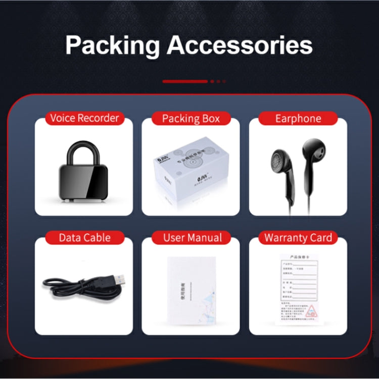 Q11 Intelligent HD Noise Reduction Lock Voice Recorder, Capacity:16GB(Black) - Recording Pen by PMC TechLife | Online Shopping South Africa | PMC TechLife | Buy Now Pay Later Mobicred