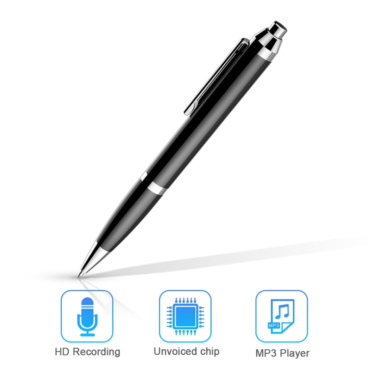 Q90 Intelligent HD Digital Noise Reduction Recording Pen, Capacity:8GB(Black) - free shipping - PMC TechLife - Order now!