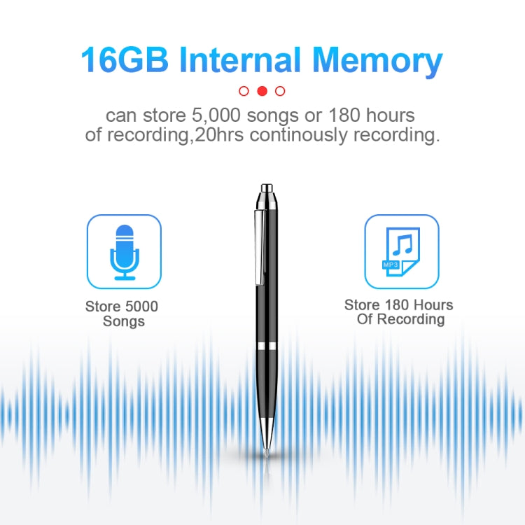 Q90 Intelligent HD Digital Noise Reduction Recording Pen, Capacity:8GB(Black) - free shipping - PMC TechLife - Order now!