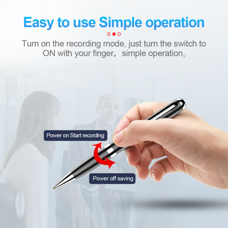 Q96 Intelligent HD Digital Noise Reduction Recording Pen, Capacity:16GB(Black) - free shipping - PMC TechLife - Order now!