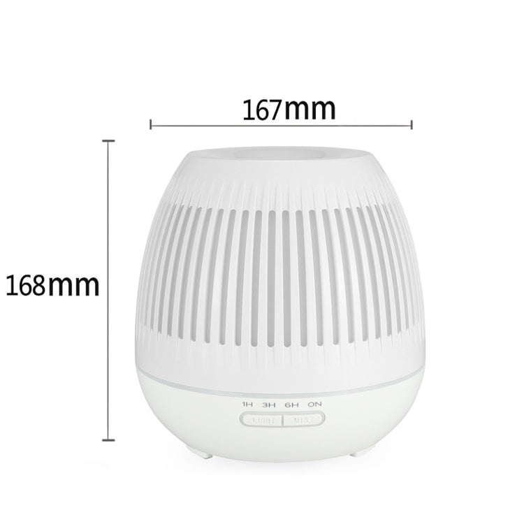 400ml Hollow-out LED Humidifier Wood Grain Air Purifier Aromatherapy Machine Automatic Alcohol Sprayer with Colorful LED Light, Plug Specification:US Plug(White) - free shipping - PMC TechLife - Order now!