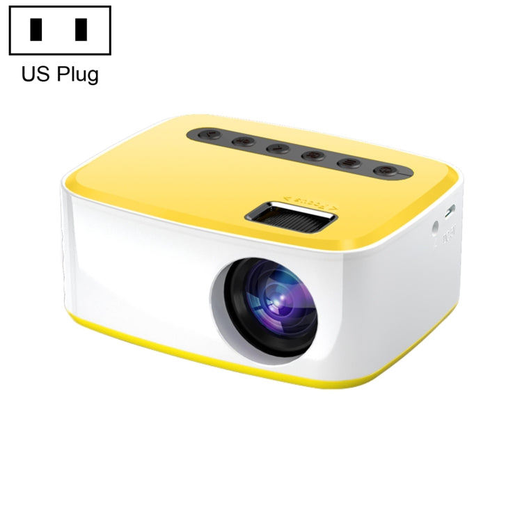 T20 320x240 400 Lumens Portable Home Theater LED HD Digital Projector, Same Screen Version, US Plug(White Yellow) - free shipping - PMC TechLife - Order now!