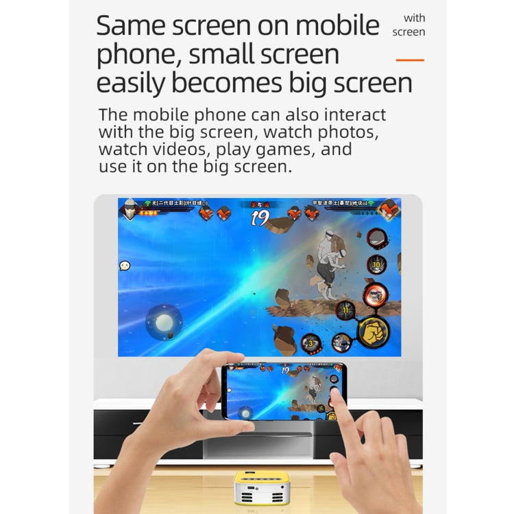 T20 320x240 400 Lumens Portable Home Theater LED HD Digital Projector, Same Screen Version, US Plug(Black White) - LED Projector by PMC TechLife | Online Shopping South Africa | PMC TechLife | Buy Now Pay Later Mobicred
