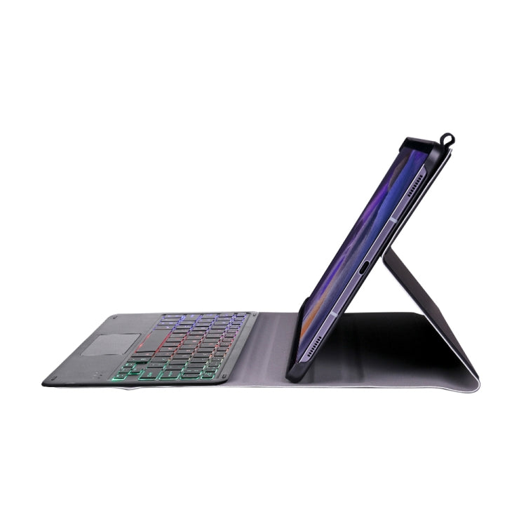 A08-AS Ultra-thin Backlight Bluetooth Keyboard Leather Case with Touchpad For Samsung Galaxy Tab A8 2021 SM-X205 / SM-X200(Black) - Samsung Keyboard by PMC TechLife | Online Shopping South Africa | PMC TechLife