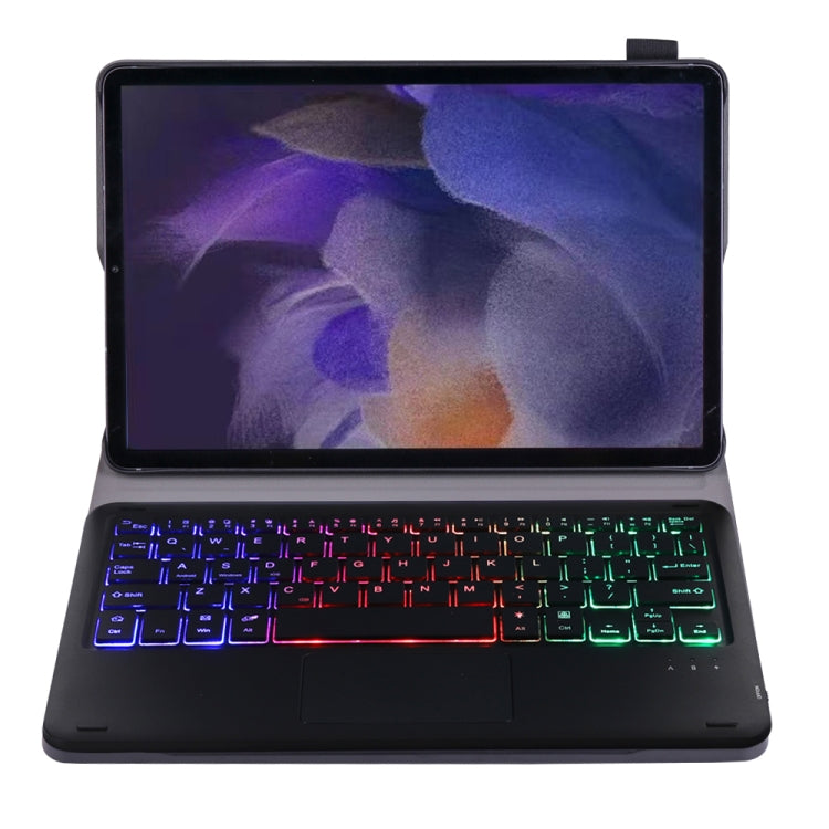 A08-AS Ultra-thin Backlight Bluetooth Keyboard Leather Case with Touchpad For Samsung Galaxy Tab A8 2021 SM-X205 / SM-X200(Gold) - Samsung Keyboard by PMC TechLife | Online Shopping South Africa | PMC TechLife