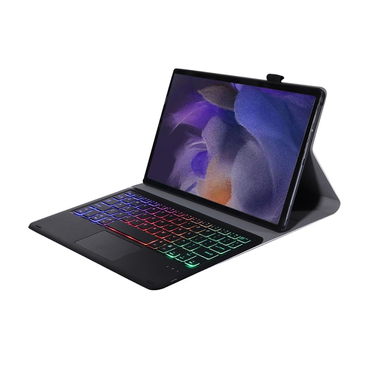 A08-AS Ultra-thin Backlight Bluetooth Keyboard Leather Case with Touchpad For Samsung Galaxy Tab A8 2021 SM-X205 / SM-X200(Black) - Samsung Keyboard by PMC TechLife | Online Shopping South Africa | PMC TechLife