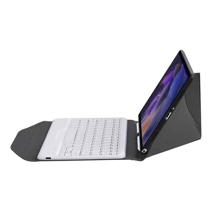 BA08 Diamond Texture Bluetooth Keyboard Leather Case with Triangle Back Support For Samsung Galaxy Tab A8 2021 SM-X205 / SM-X200(Black + White) - Samsung Keyboard by PMC TechLife | Online Shopping South Africa | PMC TechLife