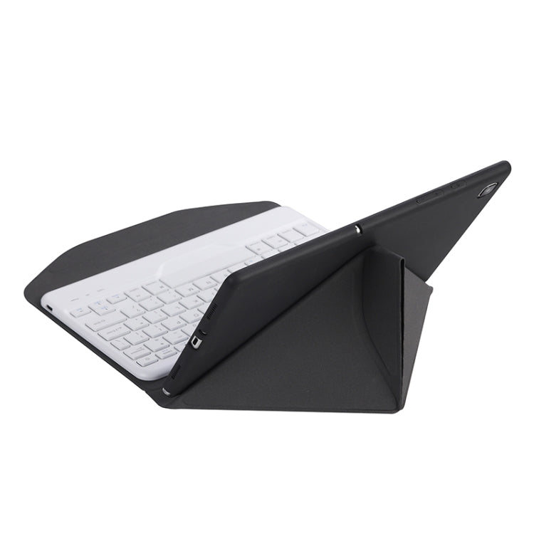 BA08 Diamond Texture Bluetooth Keyboard Leather Case with Triangle Back Support For Samsung Galaxy Tab A8 2021 SM-X205 / SM-X200(Black + White) - Samsung Keyboard by PMC TechLife | Online Shopping South Africa | PMC TechLife