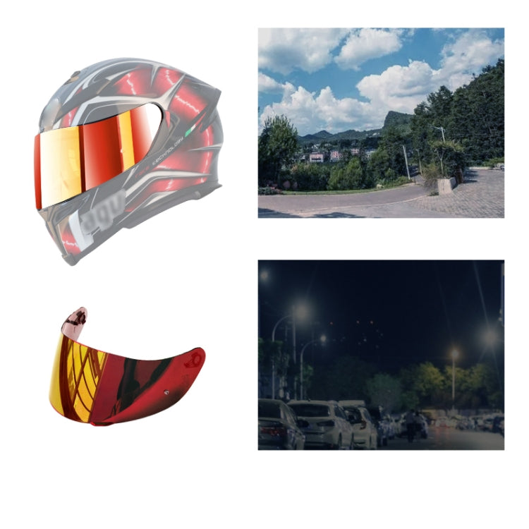 Motorcycle Helmet Visor Anti-UV Wind Shield Lens For AGV K1 / K3SV / K5(Electroplated Red) - Helmets by PMC TechLife | Online Shopping South Africa | PMC TechLife
