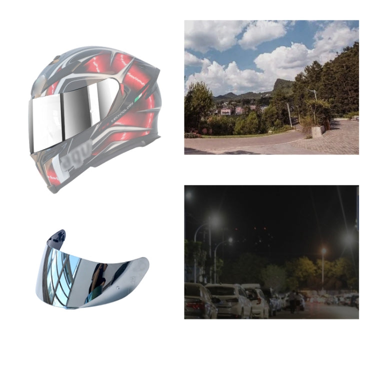 Motorcycle Helmet Visor Anti-UV Wind Shield Lens For AGV K1 / K3SV / K5(Electroplated Silver) - Helmets by PMC TechLife | Online Shopping South Africa | PMC TechLife | Buy Now Pay Later Mobicred