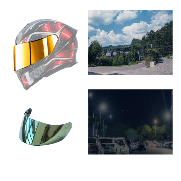 Motorcycle Helmet Visor Anti-UV Wind Shield Lens For AGV K1 / K3SV / K5(Electroplated Gold) - Helmets by PMC TechLife | Online Shopping South Africa | PMC TechLife | Buy Now Pay Later Mobicred