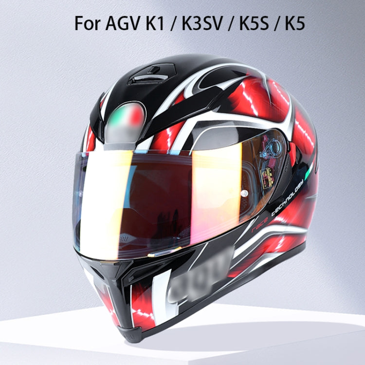 Motorcycle Helmet Visor Anti-UV Wind Shield Lens For AGV K1 / K3SV / K5(Electroplated Gold) - Helmets by PMC TechLife | Online Shopping South Africa | PMC TechLife | Buy Now Pay Later Mobicred