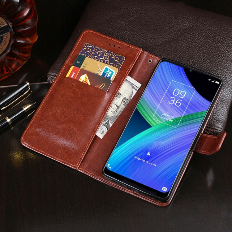 For TCL 20 R 5G idewei Crazy Horse Texture Leather Phone Case(Sky Blue) - free shipping - PMC Jewellery - Order now!