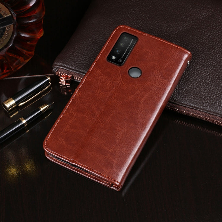 For TCL 20 R 5G idewei Crazy Horse Texture Leather Phone Case(Red) - TCL by idewei | Online Shopping South Africa | PMC Jewellery | Buy Now Pay Later Mobicred