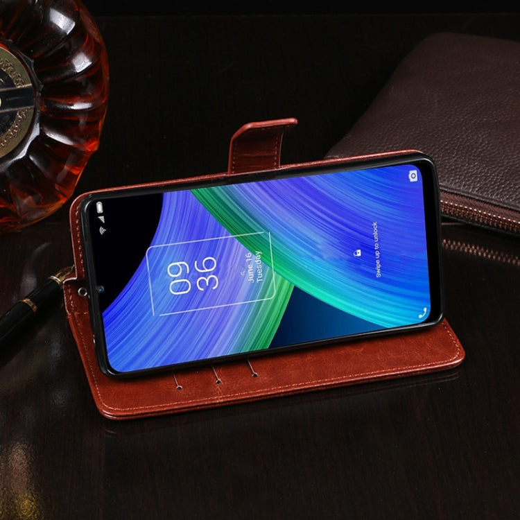 For TCL 20 R 5G idewei Crazy Horse Texture Leather Phone Case(White) - free shipping - PMC Jewellery - Order now!