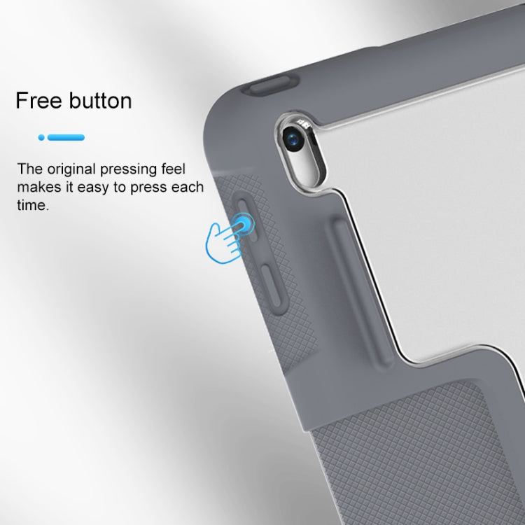 For iPad 10.2 Mutural Horizontal Flip PC + TPU + PU Leather Case with Holder & Pen Slot(Blue) - free shipping - PMC TechLife - Order now!