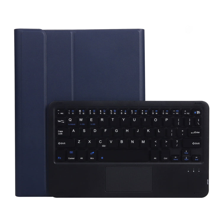 A07B-A Lambskin Texture Square Keycap Bluetooth Keyboard Leather Case with Touch Control For iPad 9.7 2018 & 2017 / Pro 9.7 inch / Air 2(Blue) - Universal by PMC TechLife | Online Shopping South Africa | PMC TechLife