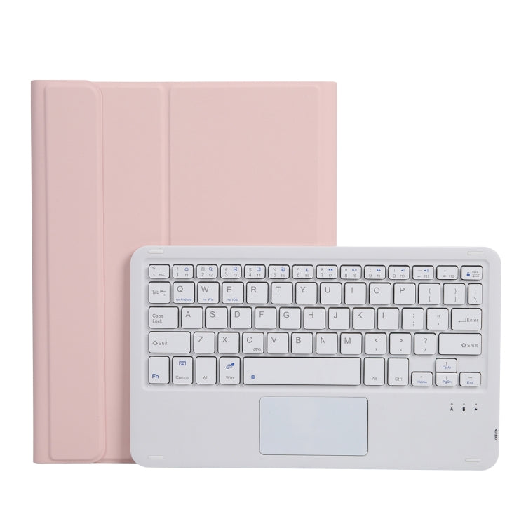 A07B-A Lambskin Texture Square Keycap Bluetooth Keyboard Leather Case with Touch Control For iPad 9.7 2018 & 2017 / Pro 9.7 inch / Air 2(Pink) - Universal by PMC TechLife | Online Shopping South Africa | PMC TechLife