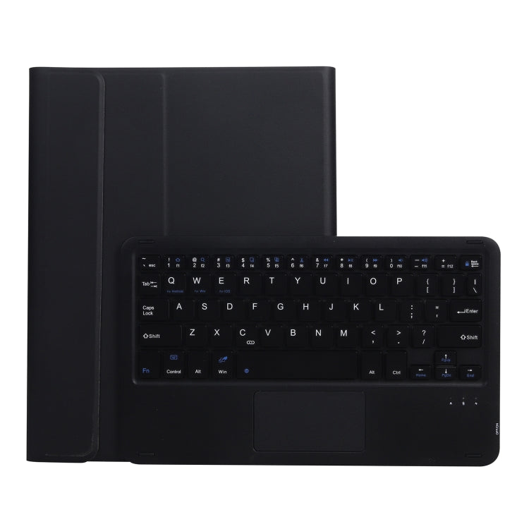 A102B-A Lambskin Texture Square Keycap Bluetooth Keyboard Leather Case with Touch Control For iPad Pro 10.5 inch / 10.2 2021 & 2020 & 2019 / Air 3(Black) - Universal by PMC TechLife | Online Shopping South Africa | PMC TechLife