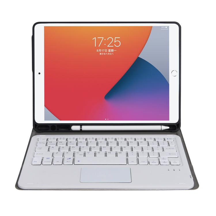 A102B-A Lambskin Texture Square Keycap Bluetooth Keyboard Leather Case with Touch Control For iPad Pro 10.5 inch / 10.2 2021 & 2020 & 2019 / Air 3(Gold) - Universal by PMC TechLife | Online Shopping South Africa | PMC TechLife