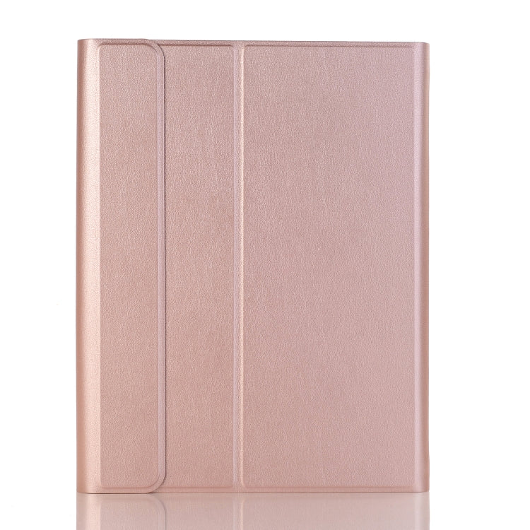 A102B-A Lambskin Texture Square Keycap Bluetooth Keyboard Leather Case with Touch Control For iPad Pro 10.5 inch / 10.2 2021 & 2020 & 2019 / Air 3(Rose Gold) - Universal by PMC TechLife | Online Shopping South Africa | PMC TechLife