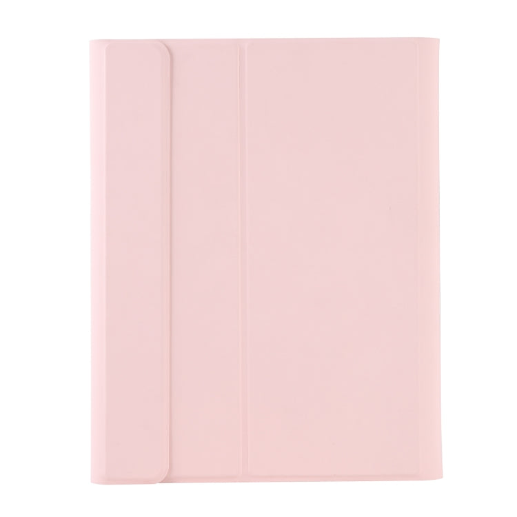 A11B-A Lambskin Texture Square Keycap Bluetooth Keyboard Leather Case with Touch Control For iPad Air 5 / 4 2020 10.9 / Pro 11 inch 2021 & 2020 & 2018(Pink) - free shipping - PMC TechLife - Order now!