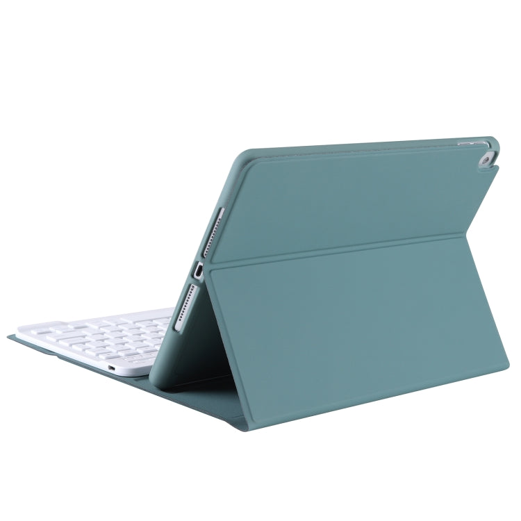 A11B-A Lambskin Texture Square Keycap Bluetooth Keyboard Leather Case with Touch Control For iPad Air 4 2020 10.9 / Pro 11 inch 2021 & 2020 & 2018(Dark Green) - Universal by PMC TechLife | Online Shopping South Africa | PMC TechLife