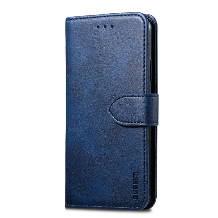 For iPhone 8 Plus / 7 Plus GUSSIM Magnetic Horizontal Flip Leather Case with Holder & Card Slots & & Wallet(Blue) - More iPhone Cases by GUSSIM | Online Shopping South Africa | PMC TechLife
