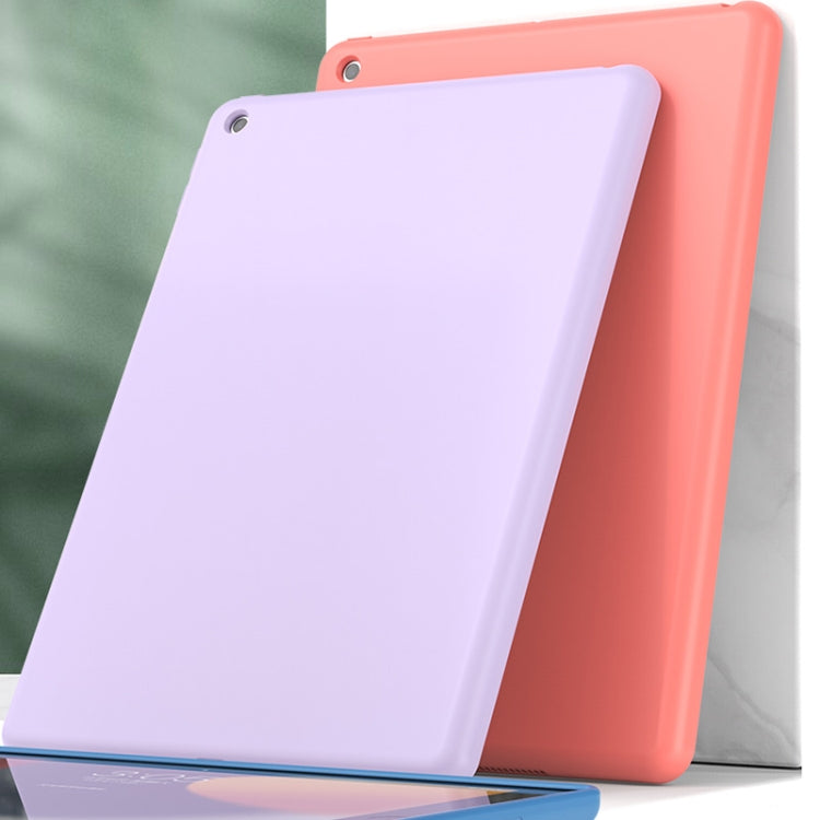 For iPad 10.2 2021 / 2020 / 2019 Mutural Silicone Microfiber Tablet Case(Lavender) - free shipping - PMC TechLife - Order now!