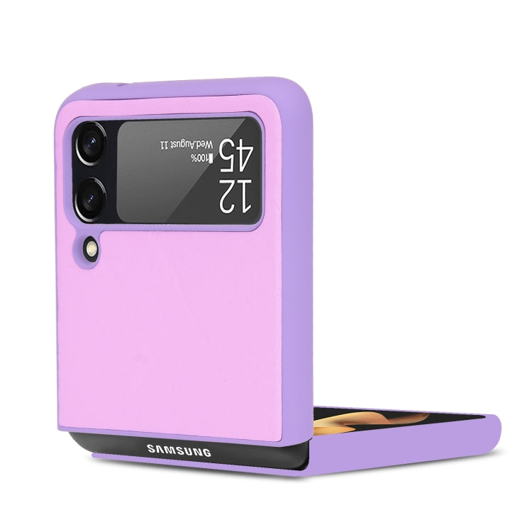 For Samsung Galaxy Z Flip3 5G Plain Texture Phone Case(Purple) - Galaxy Phone Cases by PMC TechLife | Online Shopping South Africa | PMC TechLife
