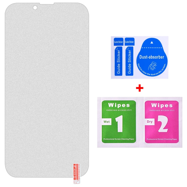 For iPhone 16e / 13 / 13 Pro Transparent Frosted Full Screen Tempered Glass Film - free shipping - PMC TechLife - Order now!