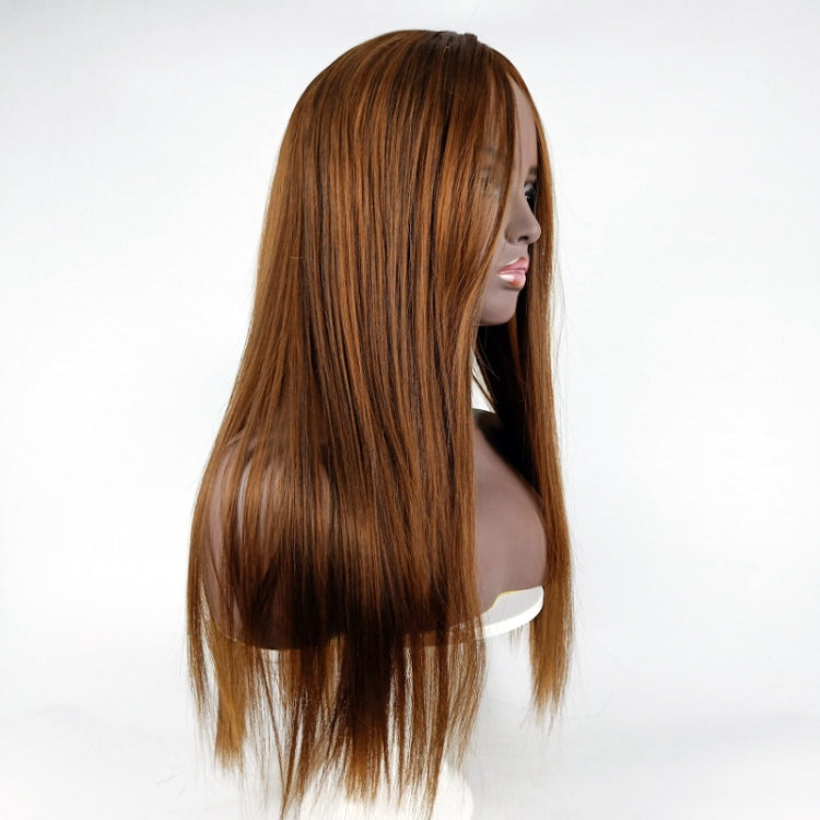 Centre-parted Long Straight Wig Headgear for Women(Linen Gold) - free shipping - PMC TechLife - Order now!