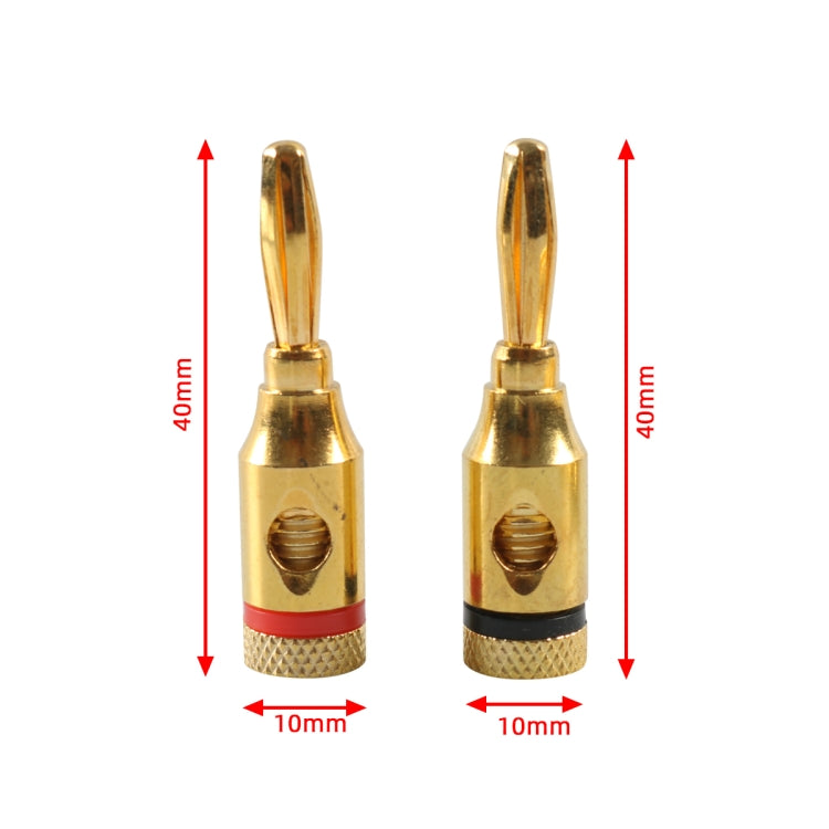 A6520 12 in 1 Car Gold-plated Red and Black 4mm Banana Head Audio Plug - Terminal connectors by PMC TechLife | Online Shopping South Africa | PMC TechLife | Buy Now Pay Later Mobicred