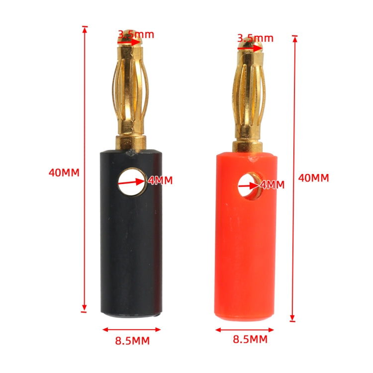A6549 40 in 1 Car Red and Black Cover Gold-plated 4mm Banana Head Audio Plug - free shipping - PMC TechLife - Order now!