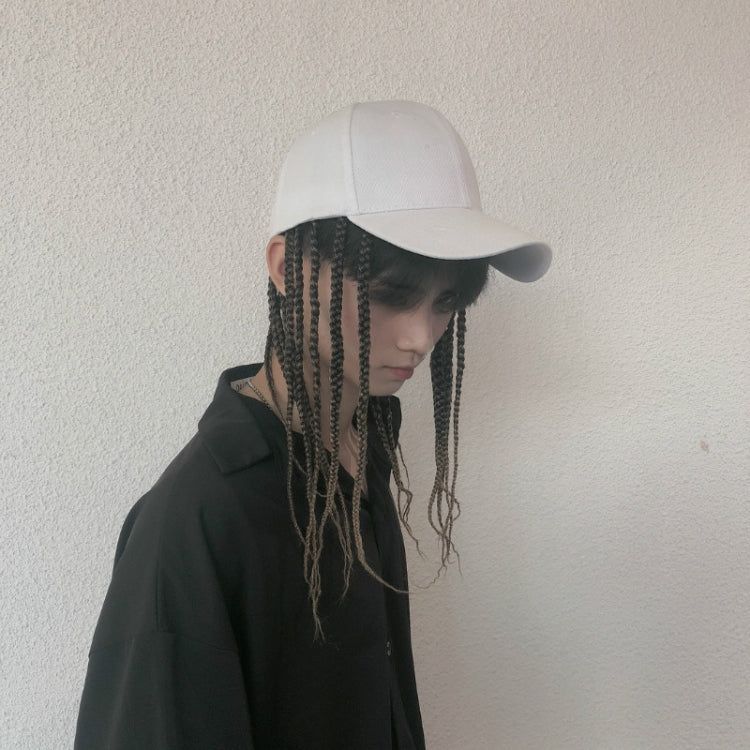 Dreadlocks Wig Hat One-piece Headgear for Men and Women, Style: White Cap(Black Braid About 45cm) - free shipping - PMC TechLife - Order now!