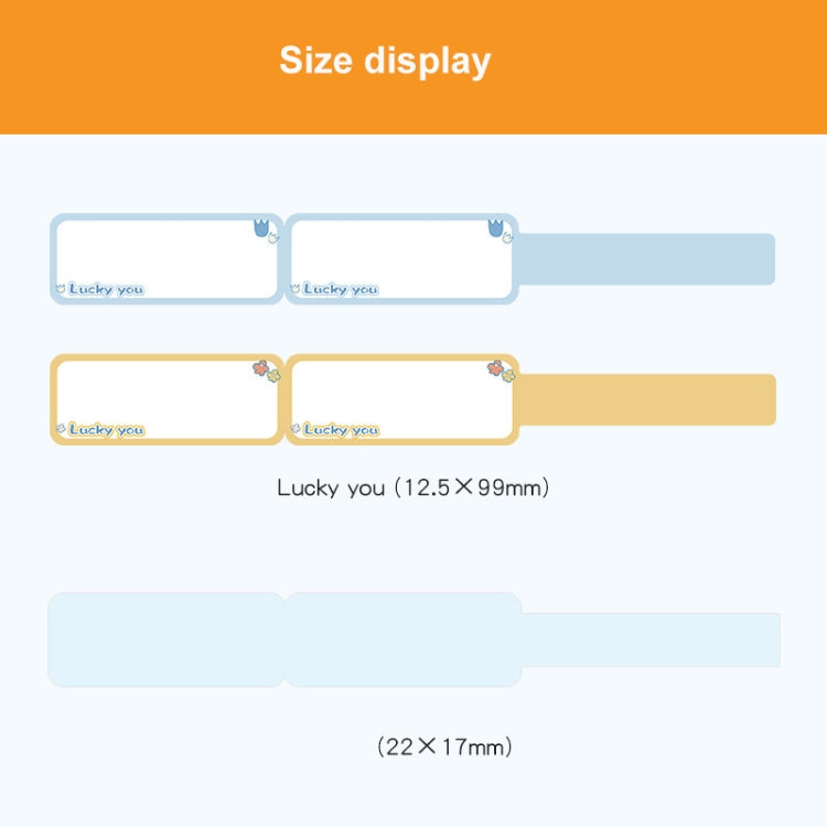 12.5 x 99mm 70 Sheets Thermal Label Data Cable Sort Stickers For NiiMbot D101 / D11(Lucky You) - Printing Paper by PMC Jewellery | Online Shopping South Africa | PMC Jewellery | Buy Now Pay Later Mobicred