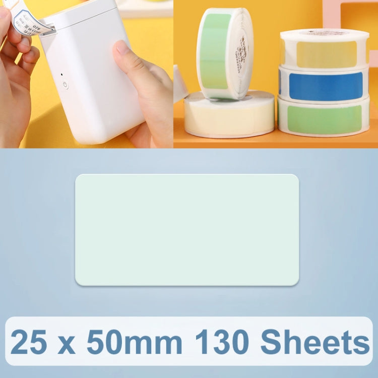 25 x 50mm 130 Sheets Thermal Printing Label Paper Stickers For NiiMbot D101 / D11(Mint Green) - Printer Accessories by PMC TechLife | Online Shopping South Africa | PMC TechLife | Buy Now Pay Later Mobicred