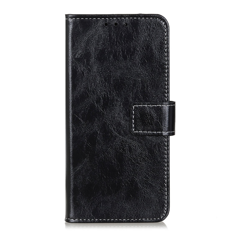 For OPPO Reno7 5G Retro Crazy Horse Texture Horizontal Flip Leather Phone Case(Black) - OPPO Cases by PMC TechLife | Online Shopping South Africa | PMC TechLife | Buy Now Pay Later Mobicred
