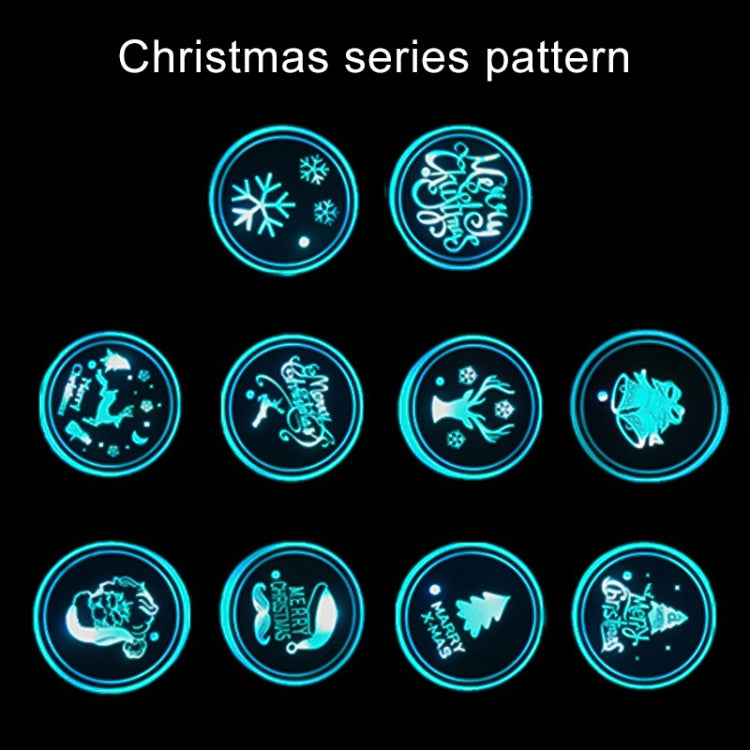 Car AcrylicColorful USB Charger Water Cup Groove LED Atmosphere Light(Christmas Hat) - Car Drink Holders by PMC TechLife | Online Shopping South Africa | PMC TechLife | Buy Now Pay Later Mobicred