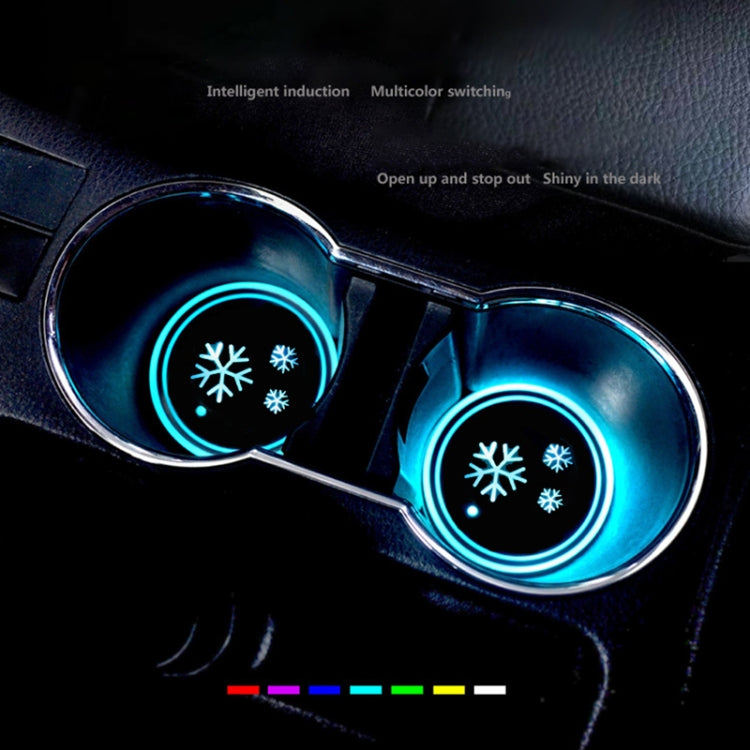 Car AcrylicColorful USB Charger Water Cup Groove LED Atmosphere Light(Christmas Tree) - Car Drink Holders by PMC TechLife | Online Shopping South Africa | PMC TechLife | Buy Now Pay Later Mobicred