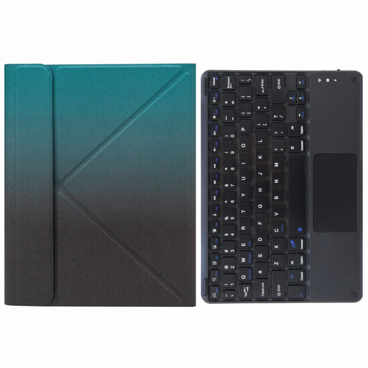 H-102C Touch Bluetooth Keyboard Leather Case with Rear Three-fold Holder For iPad 10.2 2020 & 2019 / Pro 10.5 inch(Dark Night Green) - Universal by PMC TechLife | Online Shopping South Africa | PMC TechLife