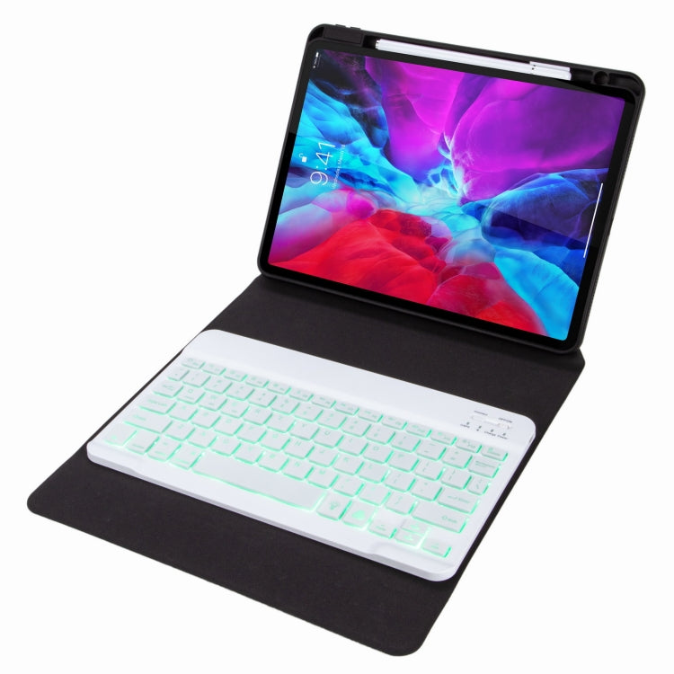 H-109S Monochrome Backlight Bluetooth Keyboard Leather Case with Rear Three-fold Holder For iPad Pro 11 inch 2021 & 2020 & 2018 / Air 2020 10.9(Rainbow) - Universal by PMC TechLife | Online Shopping South Africa | PMC TechLife