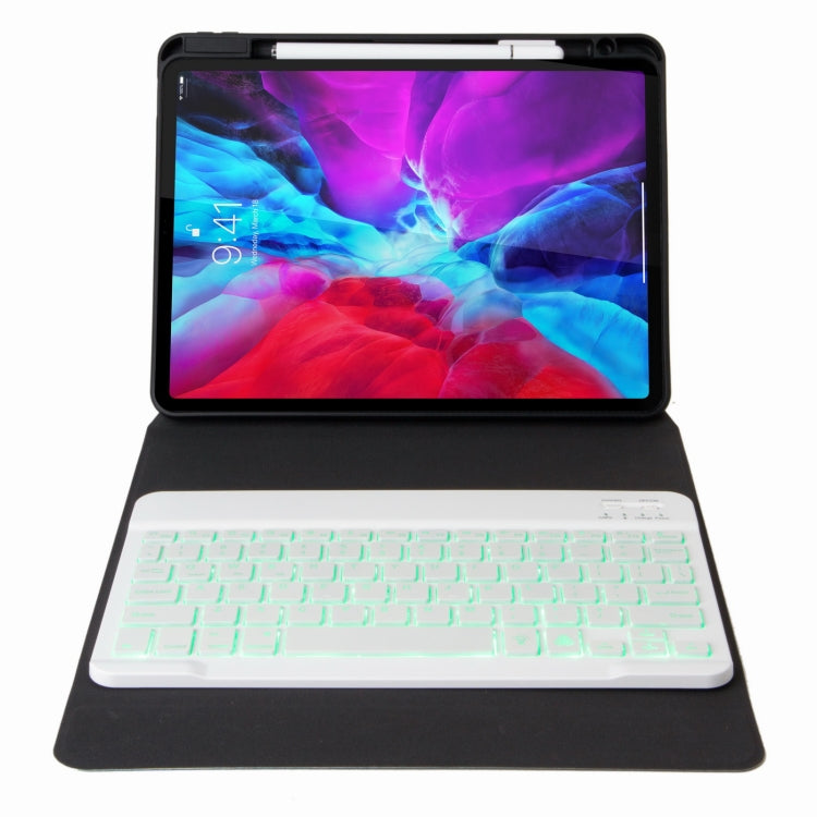 H-109S Monochrome Backlight Bluetooth Keyboard Leather Case with Rear Three-fold Holder For iPad Pro 11 inch 2021 & 2020 & 2018 / Air 2020 10.9(Purple) - Universal by PMC TechLife | Online Shopping South Africa | PMC TechLife