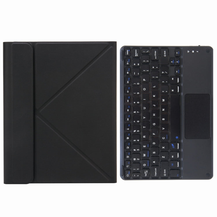 H-109C Touch Bluetooth Keyboard Leather Case with Rear Three-fold Holder For iPad Pro 11 inch 2021 & 2020 & 2018 / Air 2020 10.9(Black) - Universal by PMC TechLife | Online Shopping South Africa | PMC TechLife