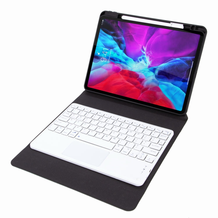 H-109C Touch Bluetooth Keyboard Leather Case with Rear Three-fold Holder For iPad Pro 11 inch 2021 & 2020 & 2018 / Air 2020 10.9(Pink Blue) - Universal by PMC TechLife | Online Shopping South Africa | PMC TechLife
