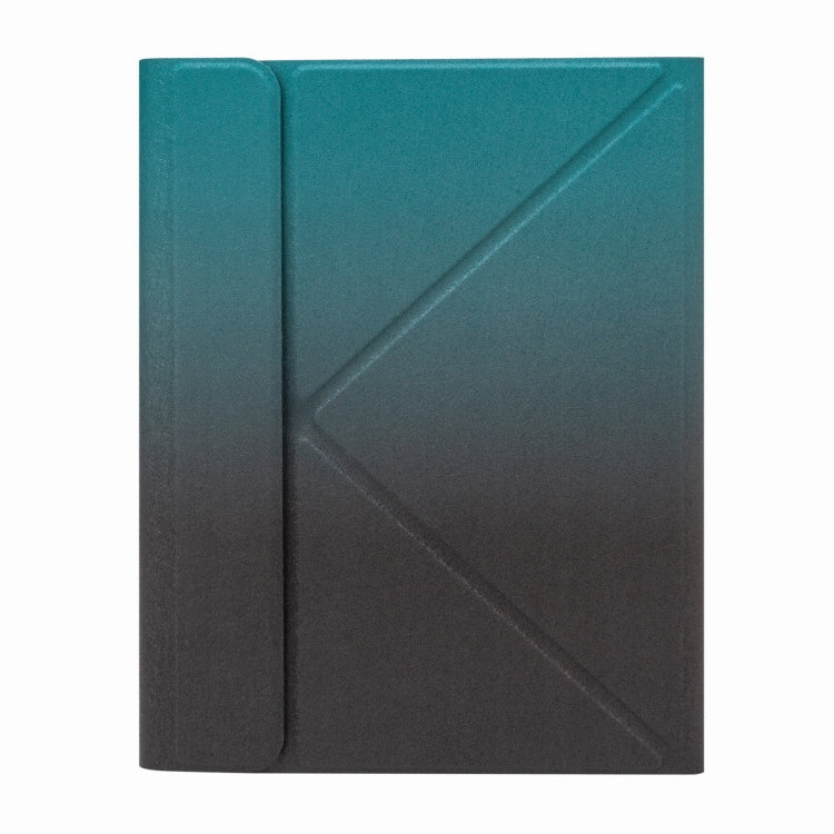 H-097CS Touch Backlight Bluetooth Keyboard Leather Case with Rear Three-fold Holder For iPad 9.7 2018 & 2017(Dark Night Green) - Universal by PMC TechLife | Online Shopping South Africa | PMC TechLife