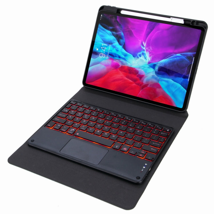 H-097CS Touch Backlight Bluetooth Keyboard Leather Case with Rear Three-fold Holder For iPad 9.7 2018 & 2017(Dark Night Green) - Universal by PMC TechLife | Online Shopping South Africa | PMC TechLife