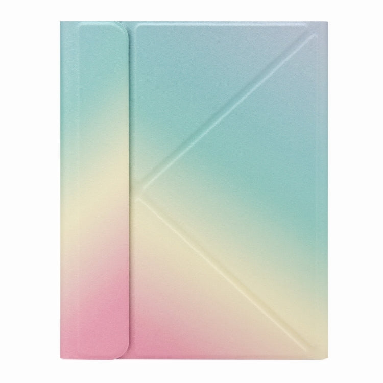 H-109CS Touch Backlight Bluetooth Keyboard Leather Case with Rear Three-fold Holder For iPad Pro 11 inch 2021 & 2020 & 2018 / Air 2020 10.9(Rainbow) - Universal by PMC TechLife | Online Shopping South Africa | PMC TechLife