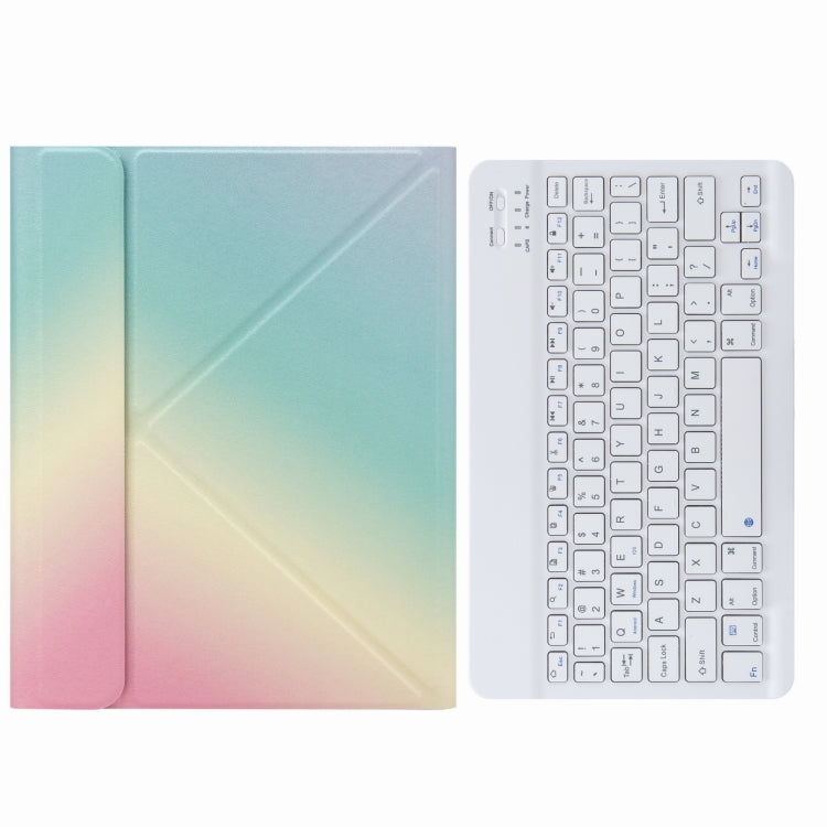 H-102 Bluetooth Keyboard Leather Case with Rear Three-fold Holder For iPad 10.2 2020 & 2019 / Pro 10.5 inch(Rainbow) - Universal by PMC TechLife | Online Shopping South Africa | PMC TechLife